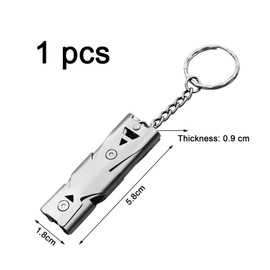 JJPJL Whistle, Loud Emergency, Emergency Whistle, Whistle, Signal Whistle, 150 dB Whistle with Keyring, Stainless Steel, Waterproof, for Emergency, Outdoor, Dog Walks, Training, Sports (Grey)