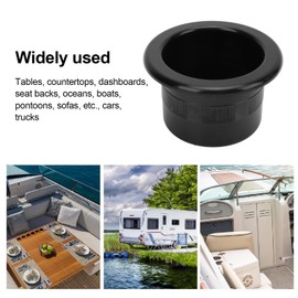 Cup Holder Insert, 2pcs 2.7in Universal Plastic Drop in Beverage Drink Holder, Cup Holder Insert Replacement Recessed Cup Holder for RV Boats, Cars, Pool Tables and Sofas