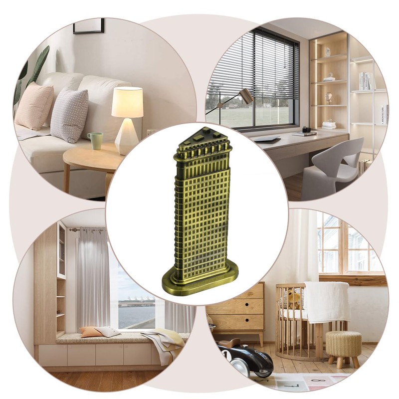 TOPBATHY Retro Manhattan Skyscraper Model - Alloy Statue for Home
