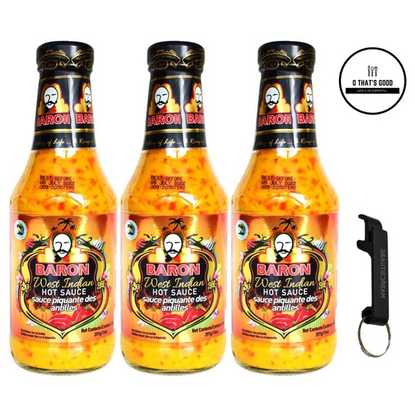 Baron West Indian Hot Sauce (397ml) (Pack of 3)