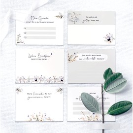 20 individuelle Gästebuch-Karten für die Hochzeit/Fragekarten zum Ausfüllen/süßes Hochzeitsgeschenk/Hochzeitsspiel/Boho Hochzeit Greenery / 10,5cm x 7,4 cm (DIN A7)