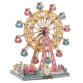 Wooden Ferris Wheel 3D Wooden Puzzle Wooden Building Kit for Birthday Present