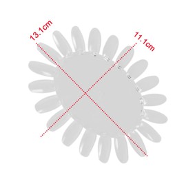 10pcs Transparent Oval Nail Practice Plate Color Nail Polish Display Board Durable Design for Salons and Schools