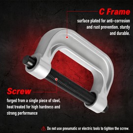 Reniteco Ball Joint Press Kit, Heavy-Duty Ball Joint and U-Joint Removal Tool, Suitable for Ball Joint Removal on Most 2WD and 4WD Cars, Vans, and Light Trucks