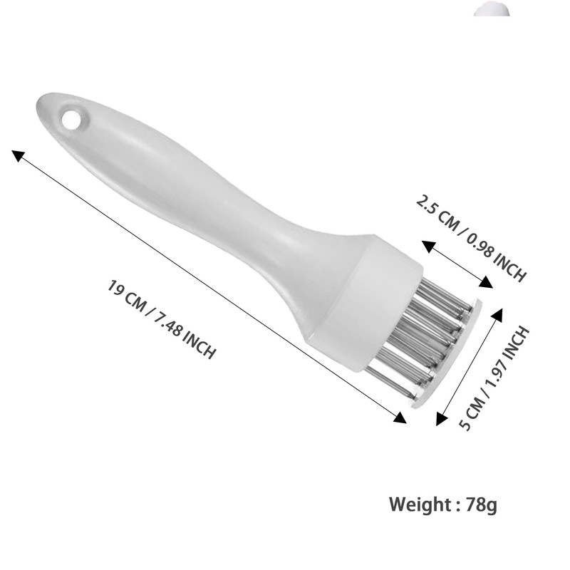 1 PCS Sharp Steak Tenderiser,Meat Tenderiser Needle,Tenderizer Tool,White.