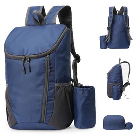 MAGPIE Portable Backpack, Folding Backpack, Outdoor Backpack, Lightweight, Waterproof, Shopping, Travel, Climbing, Sports, Commuting to School or Work, navy