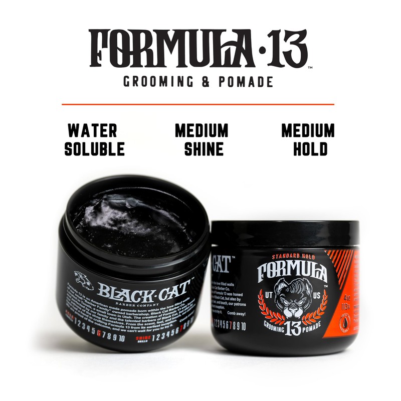 Formula 13 Standard Hold Grooming Pomade, 4 oz