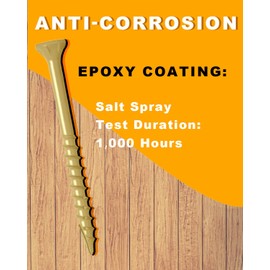 #10 x 3-1/2 Inch Deck Screws - Set of 25 Tan Coated Carbon Steel Exterior Wood Screws with Star Drive for Decks, Fences, & Other Outdoor Projects | Rust-Resistant & Anti-Corrosion Screws by IMSCREWS