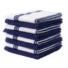 Living Fashions 8 Pack Dish Towels - Absorbent Weave Pattern