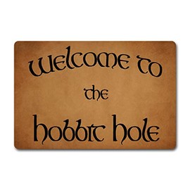 ZQH Funny Door Mat - Welcome To The Hobbit Hole - The Lord Of The Ring - 23.6 X 15.7 in - Anti-Slip Home Decor - Prank Gift - Entrance Way - Indoor