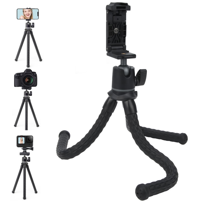 TELESIN Portable Tripod Stand Flexible Desktop 360° Ball Head Tripod
