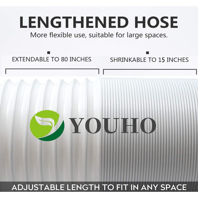 YOUHO Air Conditioner Hose, Portable Exhaust Vent Hose with 5.9