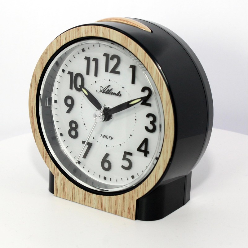 Alarm clock without ticking, quiet with light, snooze, quartz, analogue,