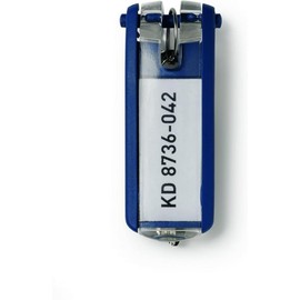 Durable 195700 - Portachiavi Key Clip, 6 Pezzi, Colori Assortiti