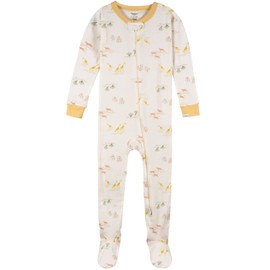 Gerber Unisex-Baby 2-Pack Footed Pajamas, Safari