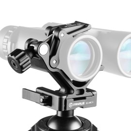 FANAUE Binocular Tripod Adapter Binoculars Tripod Fixed with 3/8"-16" and 1/4"-20 Screw Holes, Compatible with Arca-Swiss Standard Base, Aluminum, Quick Detach