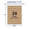 Avery Kraft Brown Rectangle Labels, Sure Feed Technology, 1" x