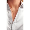 Kritz Women's Necklace Circle Pendant with 2 Rings Gold or