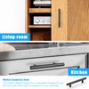 KNOBWELL 6 Pack 3" Kitchen Cabinet Handles Black, Modern Matte