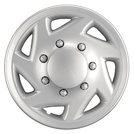 Premium Quality 16" Silver Hubcap/Wheel Cover fits 1995 Through 2019 Ford Van, One Piece Heavy Duty Construction (ONE Single Hubcap) 7030AMS-1