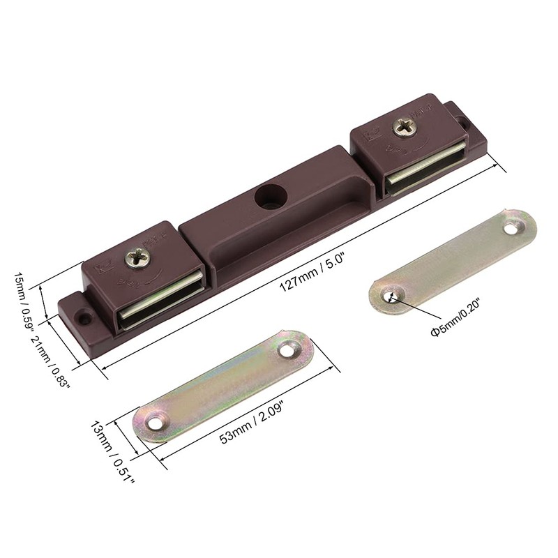 sourcing map Double Magnetic Latches Catch for Furniture Cabinet Door