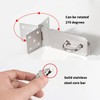 QOOSIKICC Padlock Hasp Kit, Deadbolt Lock Hasp with Padlock &
