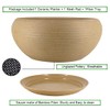 MUZHI 9.5” Round Large Ceramic Bonsai Bowl Planter，Clay Succulent Plant