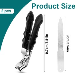 IKOPFLN Outfany Nail Clippers Pro, Nail Clippers, Outfany Nail Clippers, Nail Clippers for Seniors, Outfany Nagelmeister Pro, Wide Jaw Opening Nail Clipper, with Nail File, a