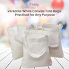 12 bolsas de lona blancas medianas en blanco, a granel,