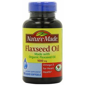 Nature Made Flaxseed Oil Liquid Softgels Dietary Supplement 1000 mg 100 Count