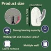 YMCLUB 30 PCS Clear Adhesive Wall Hooks - Transparent Acrylic,