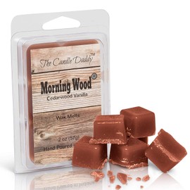 The Candle Daddy -Morning Wood- Cedarwood Vanilla Scented Wax Cubes - Maximum Scent Cedarwood Wax Melts - Candle Scent Melts- Enjoy Candle Ambience Without Flame Soot - 1 Pack - 6 Cubes- 2 oz