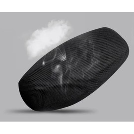 BikerBeat Funda Malla Mesh para Asiento De Moto Traspirable Y Cómoda (L)