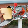 Winter Cardinal Birds Mailbox Cover - Magnetic Standard Size 18"