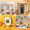 JULBEAR 9 Sets Fall Crafts, Autumn Hedgehog Craft Wreath Owl