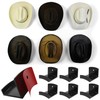 Modern JP Adhesive Hat Hooks for Wall (6-Pack) - Cowboy