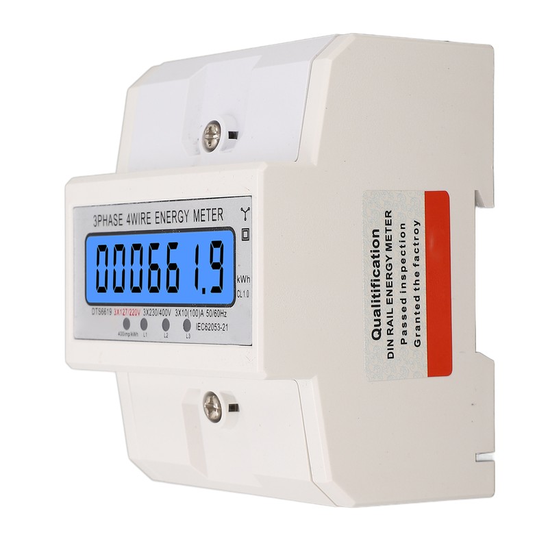 Digital Energy Meter 3 Phase 4 Wire KWh Electricity Wattmeter