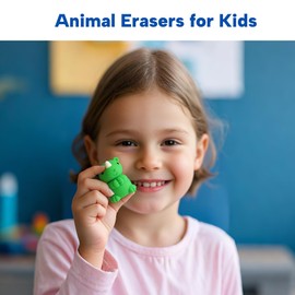 GOMIMEOR Animal Erasers, 45Pcs, Erasers for Kids, Cute Pencil Eraser, Puzzle Eraser for Kids, Classroom, School