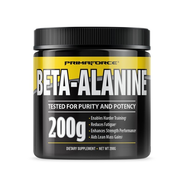 PrimaForce Beta-Alanine Powder Supplement, 200 Grams – Enables Harder Training / Improves Muscle Gains / Increases Workout Capacity / Reduces Muscle Fatigue