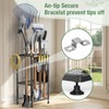 Lovind Garden Tool Organizer,Metal Yard Tool Organizer,Holds 50 Long-Handled Tools/Rakes/Brooms,Side
