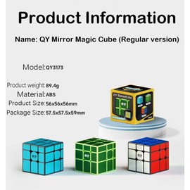 QY Toys Magnetic Mirror Cube 3x3x3, M Black, No Stickers, Magnetic Mirror Speed Cube with Enhanced Play (Standard Edition Black)