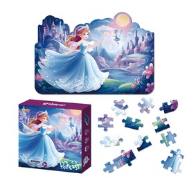 DanMenQing Princess Floor Jigsaw Puzzles for Kids Ages 4-6, 54 Pieces Fun Puzzles for Children, Engaging and Colorful Educational Activity for Little Princesses