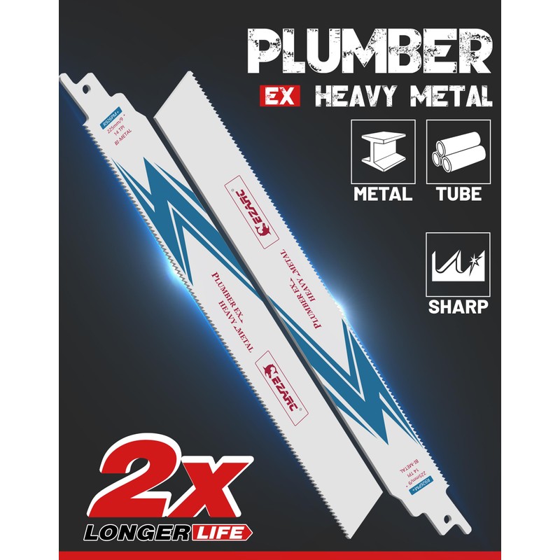 EZARC 25 Pack Bi-Metal Cobalt Reciprocating Saw Blades for Heavy