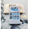 QUNQINLI Blue Press on Nails Short Square - Christmas Fake