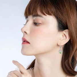 Lily of the valley Earrings Sterling Silver Birth Month Flower Drop Dangle Earrings Birthday Jewellery Gifts for Women