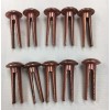 Crescent J15 Jumbo Crescent Rivet Split Coppered Bifurcated Vintage Belts Antique 10 Pcs