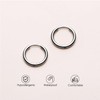 Kakonia G23 Solid Titanium Hoop Earrings Implant Grade Hypollergenic Small
