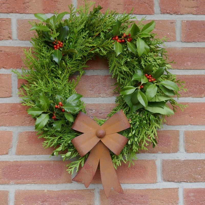 Storm's Gartenzaubereien Patina Decorative Bow Wall Decoration Metal for Hanging