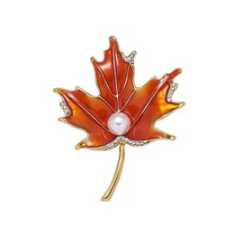 coadipress Thanksgiving Maple Leaf Brooch Pin For Women Girls Dainty Enamel Autumn Fall Leaves Brooch Pin Maple Leaf Lapel Pin Thanksgiving Jewelry Accessory Gifts Decoration, Extar Large, Alloy Steel