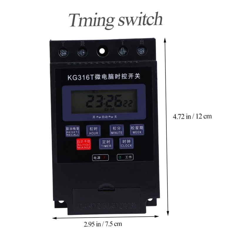Operitacx Microcomputer Timer Switch with Timer Function Programmable Wall Socket